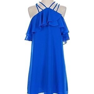 Gianni Bini Vibrant Blue Halter Dress XS NWT